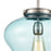 Atlas Lighting Amore 12'' Wide 1Lt Pendant, Satin Nickel/Blue