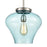 Atlas Lighting Amore 12'' Wide 1Lt Pendant, Satin Nickel/Blue