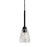 Atlas Lighting Arctic 5'' Wide 1Lt Pendant, Acid Dipped Black/Clear
