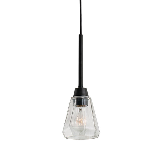 Atlas Lighting Arctic 5'' Wide 1Lt Pendant, Acid Dipped Black/Clear