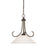 Atlas Lighting Bella 16'' Wide 1Lt Pendant, Oiled Bronze/White