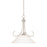 Atlas Lighting Bella 16'' Wide 1Lt Pendant, Brushed Nickel/White