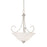 Atlas Lighting Bella 20'' Wide 3Lt Pendant, Brushed Nickel/White