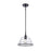 Atlas Lighting Boyer 11'' Wide 1Lt Pendant, Matte Black/Clear