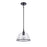 Atlas Lighting Boyer 11'' Wide 1Lt Pendant, Matte Black/Clear