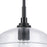 Atlas Lighting Boyer 11'' Wide 1Lt Pendant, Matte Black/Clear