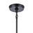 Atlas Lighting Boyer 11'' Wide 1Lt Pendant, Matte Black/Clear