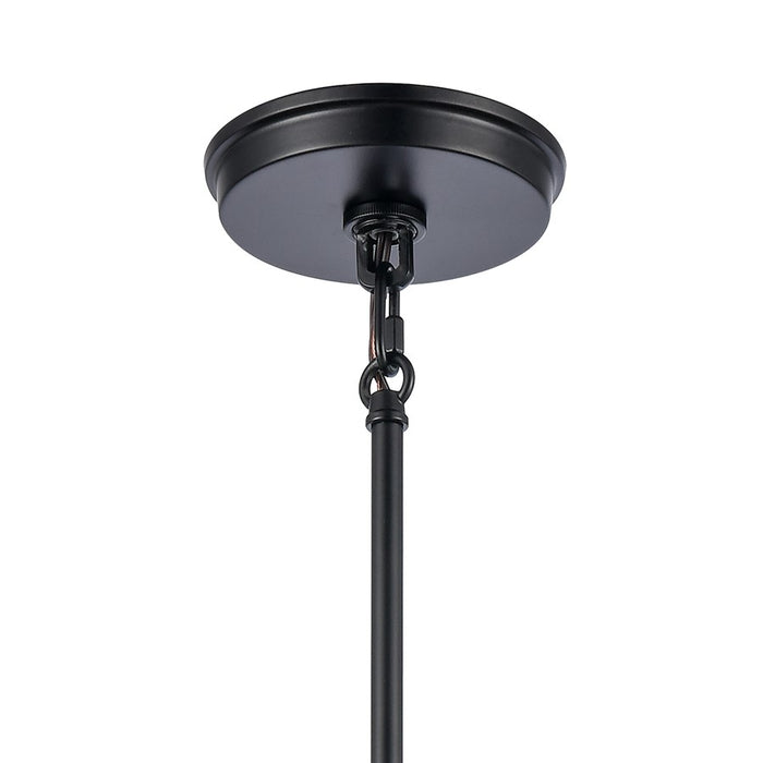 Atlas Lighting Boyer 11'' Wide 1Lt Pendant, Matte Black/Clear