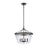 Atlas Lighting Boyer 18'' Wide 4Lt Pendant, Matte Black/Clear