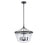 Atlas Lighting Boyer 18'' Wide 4Lt Pendant, Matte Black/Clear