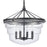 Atlas Lighting Boyer 18'' Wide 4Lt Pendant, Matte Black/Clear
