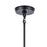 Atlas Lighting Boyer 18'' Wide 4Lt Pendant, Matte Black/Clear