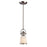 Atlas Lighting Brooksdale 5'' Wide 1Lt Mini Pendant, Nickel/White