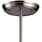 Atlas Lighting Brooksdale 5'' Wide 1Lt Mini Pendant, Nickel/White