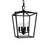 Atlas Lighting Cage 12'' Wide 4Lt Pendant, Matte Black