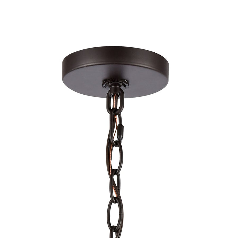 Atlas Lighting Calistoga 17in 3-Light Round Pendant | Traditional Oil Rubbed Bronze and Clear Glass | Kitchen Island & Dining Room | Model CL11744-BZ