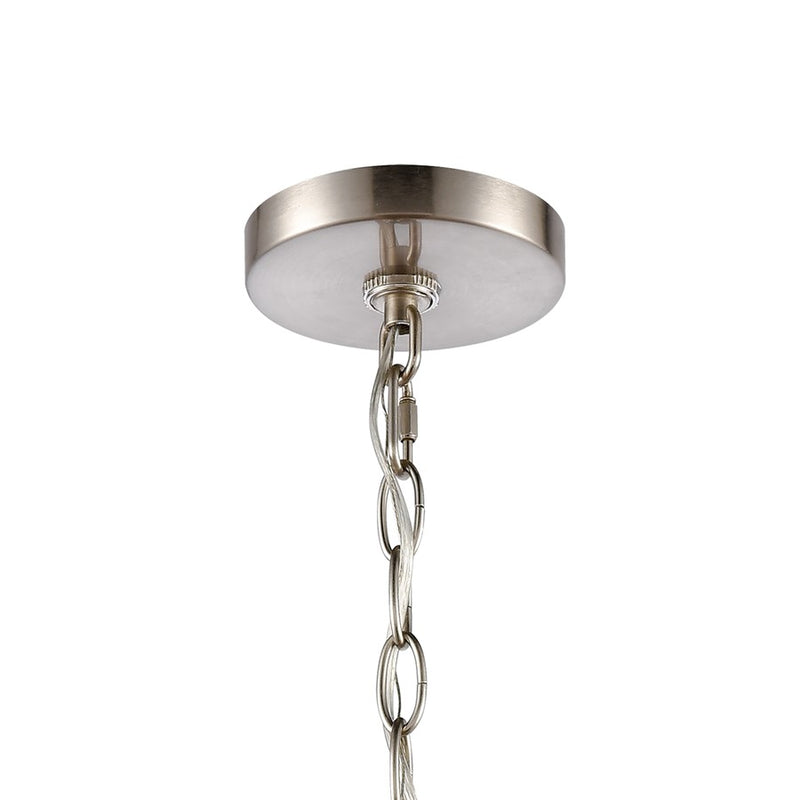 Atlas Lighting Calistoga 17in 3-Light Pendant | Traditional Brushed Nickel and Clear Glass | Kitchen Island & Dining Room | Model CL11744-NK