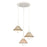 Atlas Lighting Cape May 21'' Wide 3Lt Pendant, White Coral/Gray