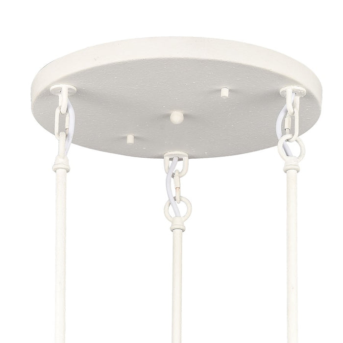 Atlas Lighting Cape May 21'' Wide 3Lt Pendant, White Coral/Gray