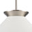Atlas Lighting Cavendish 20''W 1Lt Pendant, Brushed Nickel/White