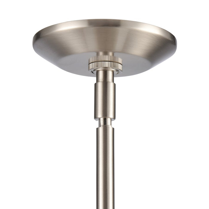 Atlas Lighting Cavendish 20''W 1Lt Pendant, Brushed Nickel/White