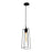 Atlas Lighting Cere 6.75'' Wide Outdoor Pendant, Matte Black/Clear