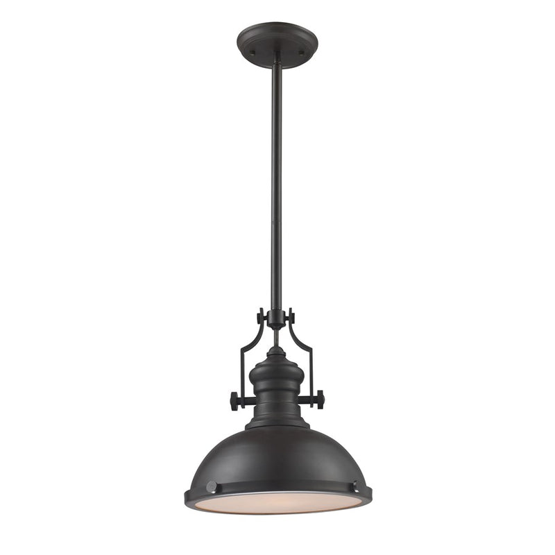 Atlas Lighting Chadwick 13in 1-Light Pendant | Transitional Matte Black Metal Shade | Dining Room & Entryway | 13 x 13 x 14 in | Model CL11750-BK1