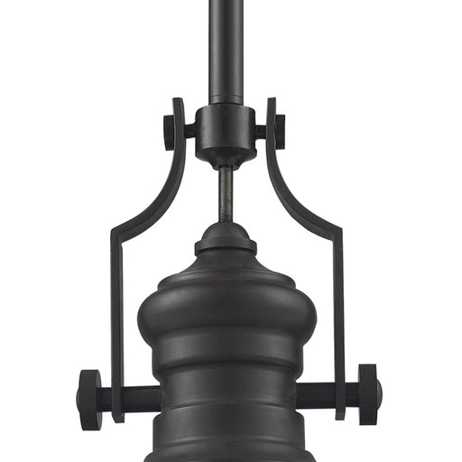Atlas Lighting Chadwick 13'' Wide 1Lt Pendant, Matte Black