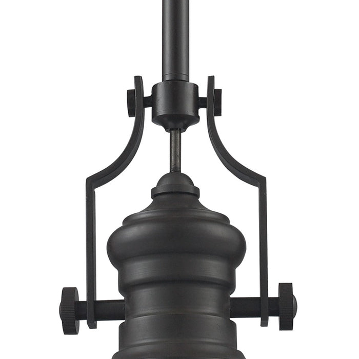 Atlas Lighting Chadwick 13'' Wide 1Lt Pendant, Matte Black