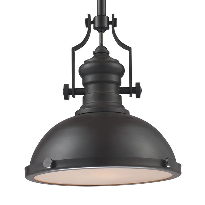 Atlas Lighting Chadwick 13'' Wide 1Lt Pendant, Matte Black