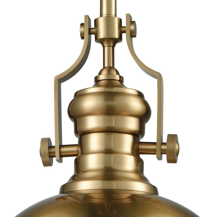 Atlas Lighting Chadwick 13'' Wide 1Lt Pendant, Satin Brass