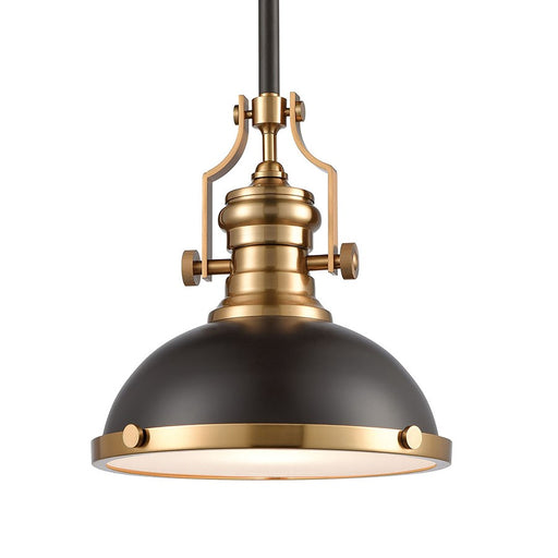 Atlas Lighting Chadwick 13'' Wide 1Lt Pendant, Brass/Black