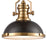 Atlas Lighting Chadwick 13'' Wide 1Lt Pendant, Brass/Black