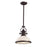 Atlas Lighting Chadwick 13'' Wide 1Lt Pendant, Oiled Bronze/White