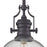 Atlas Lighting Chadwick 13'' Wide 1Lt Pendant, Bronze/Clear