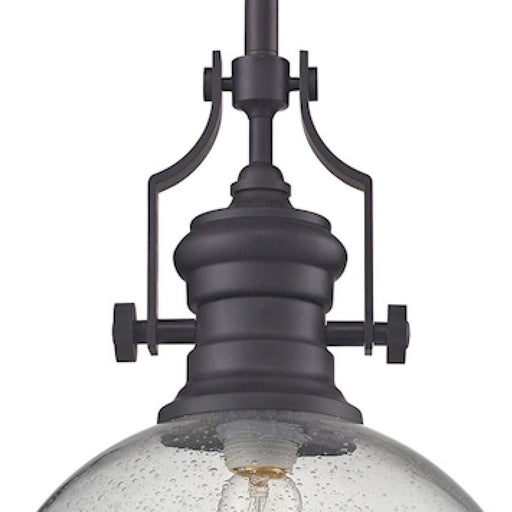 Atlas Lighting Chadwick 13'' Wide 1Lt Pendant, Bronze/Clear