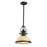 Atlas Lighting Chadwick 13'' Wide 1Lt Pendant, Bronze/White