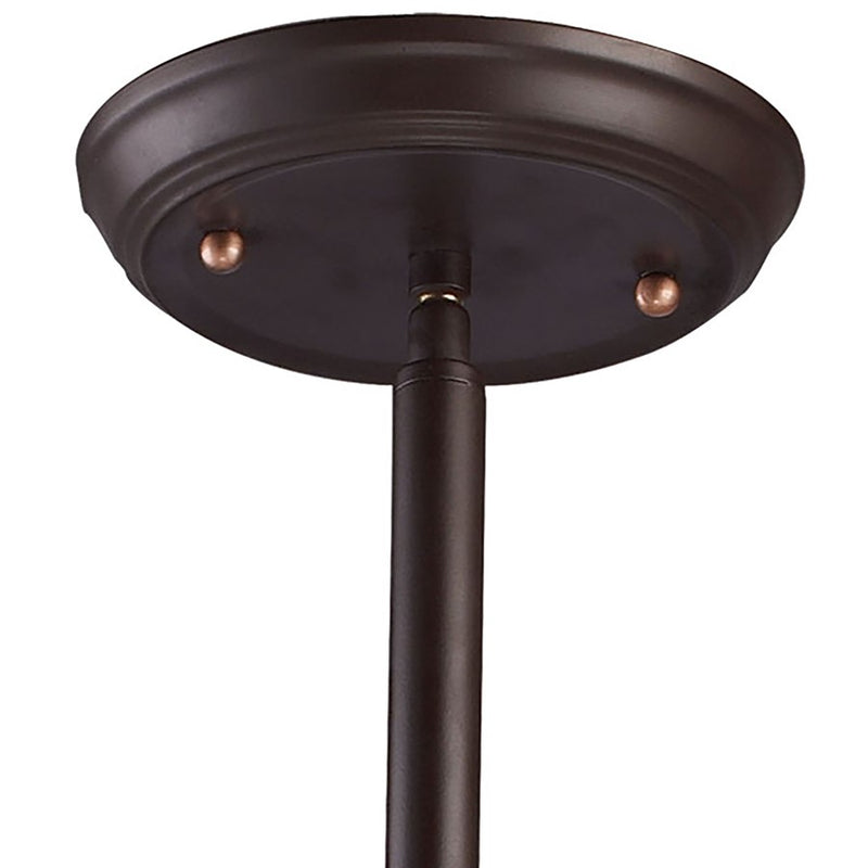Atlas Lighting Chadwick 13'' Wide 1Lt Pendant, Bronze/White