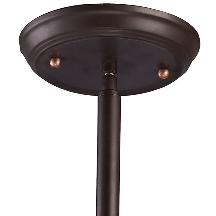 Atlas Lighting Chadwick 13'' Wide 1Lt Pendant, Bronze/White