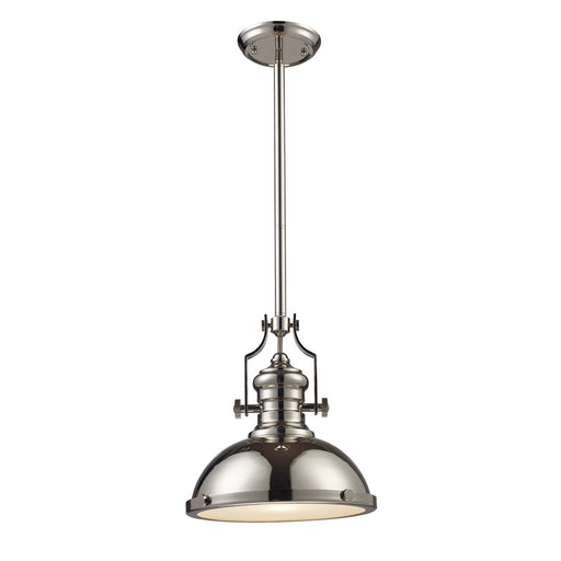 Atlas Lighting Chadwick 13'' Wide 1Lt Pendant, Nickel/Chrome