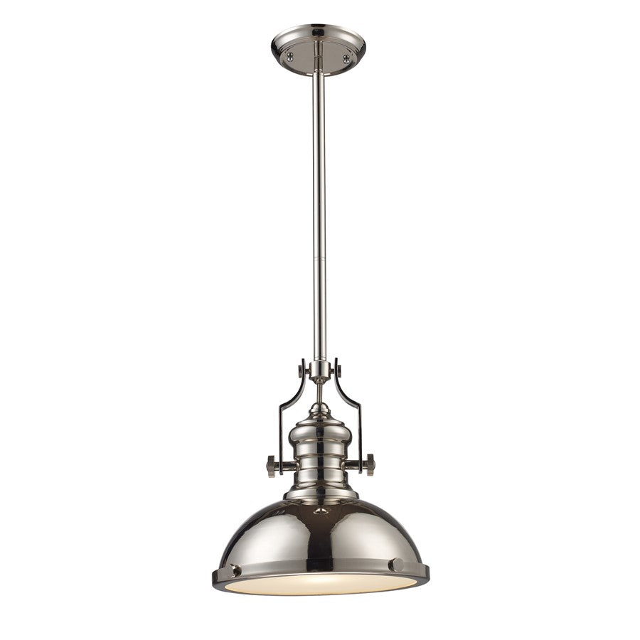 Atlas Lighting Chadwick 13'' Wide 1Lt Pendant, Nickel/Chrome