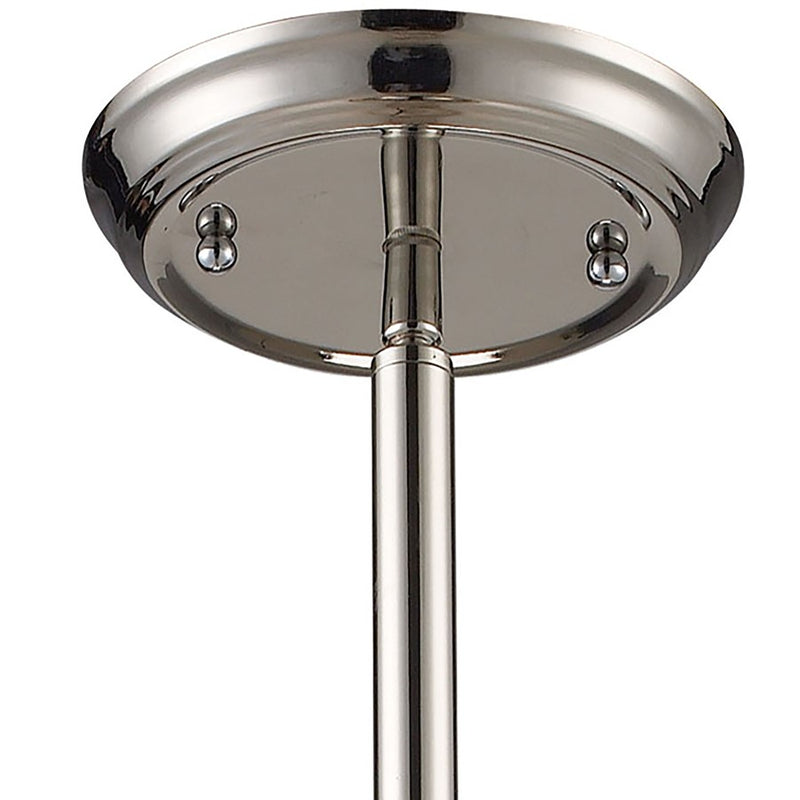 Atlas Lighting Chadwick 13in 1-Light Pendant | Transitional Chrome and Polished Nickel Metal | Kitchen Island & Dining Room | Model CL11750-CH1