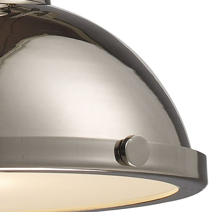 Atlas Lighting Chadwick 13'' Wide 1Lt Pendant, Nickel/Chrome