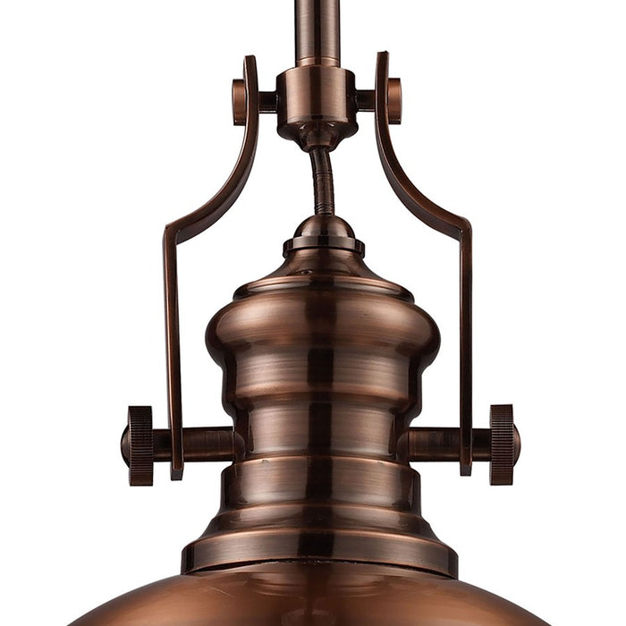Atlas Lighting Chadwick 13'' Wide 1Lt Pendant, Antique Copper