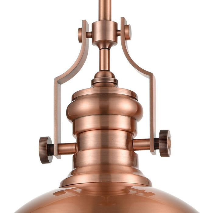 Atlas Lighting Chadwick 13'' Wide 1Lt Pendant, Antique Copper