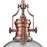 Atlas Lighting Chadwick 13'' Wide 1Lt Pendant, Copper/Clear