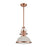 Atlas Lighting Chadwick 13''W 1Lt Pendant, Antique Copper/White