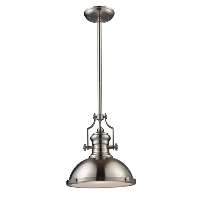 Atlas Lighting Chadwick 13'' Wide 1Lt Pendant, Satin Nickel