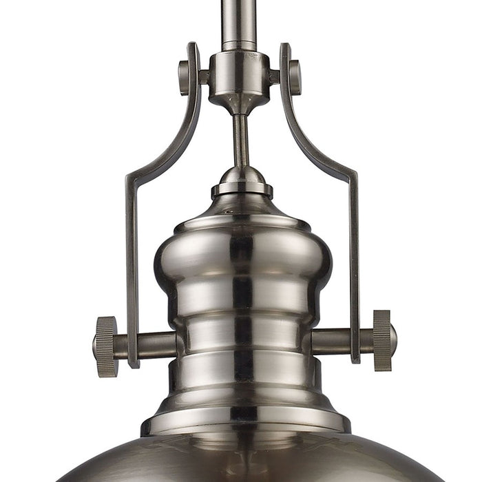 Atlas Lighting Chadwick 13'' Wide 1Lt Pendant, Satin Nickel