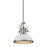 Atlas Lighting Chadwick 13'' Wide 1Lt Pendant, Nickel/Gloss White